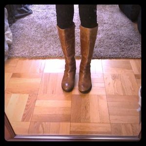 Cute Brown Leather Boots